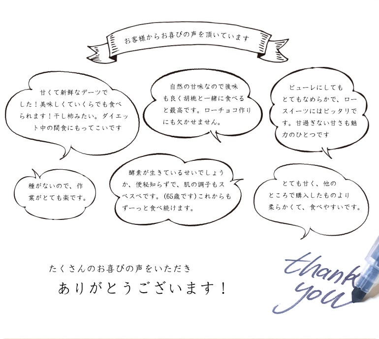 お客様からのお喜びの声