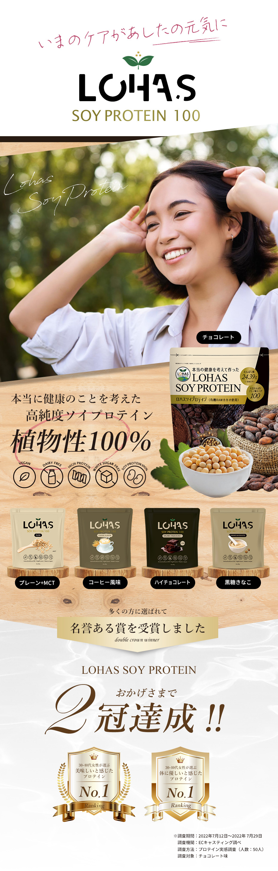 体のことを考えた高純度プロテイン植物性100%