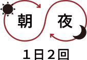 朝と夜の1日2回