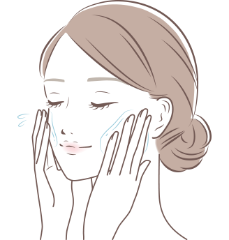 美容液をつける