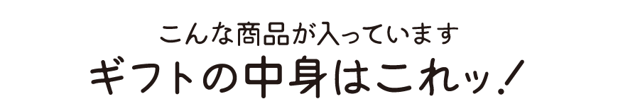 こんな商品が入っています。ギフトの中身はこれ