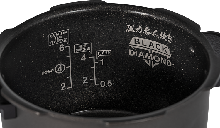 銅釜の5倍の熱伝導率ブラックダイヤモンドコーティング