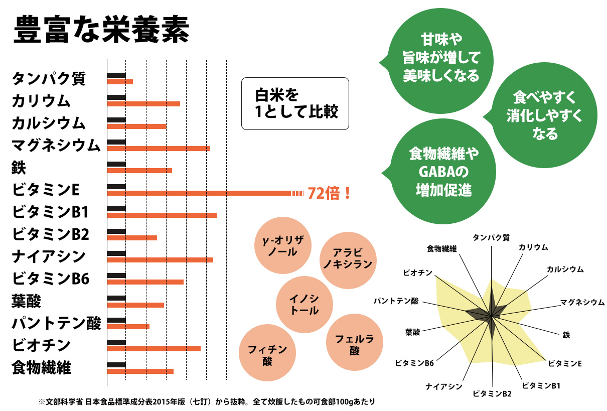 発芽酵素玄米の豊富な栄養