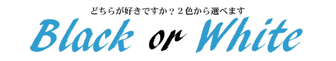 ブラックとホワイトお好きな色を選べます