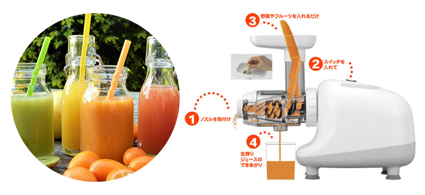 野菜やフルーツを入れるだけ