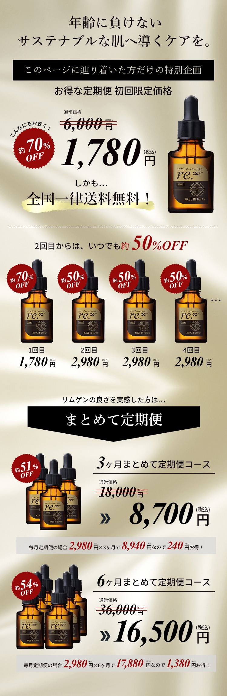 導入美容液 re.∞（リムゲンブースターセラム）